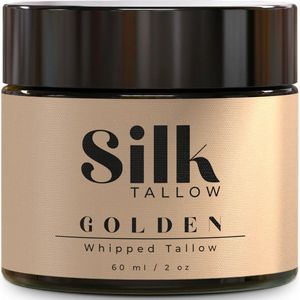 Silk Tallow Golden - Whipped Beef Tallow Crème - 100% Natuurlijke Dag- en Nachtcrème - Grasgevoerd - Sinaasappel & Vanille - 60 ml