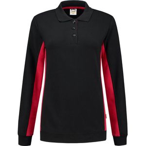Tricorp 302002 Polosweater Bicolor Dames - Zwart/Rood - 4XL