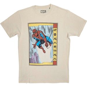 Marvel SpiderMan - Japanese Heren T-shirt - S - Creme