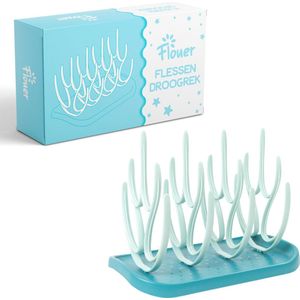 Flouer Flessen Droogrek - Afdruiprek - Flessenrek Baby - Baby Flessen - Blauw