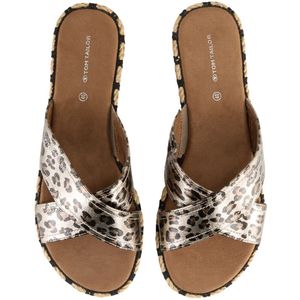 Tom Tailor Platte sandalen met dierenprint