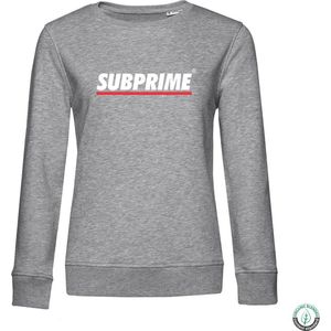 Subprime - Dames Sweaters Sweater Stripe Grey - Grijs - Maat M