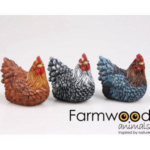 Farmwood Animals Tuinbeeld Kip mini 8x7x7,5cm (1 stuk) assorti