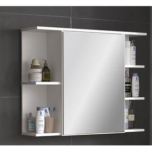 Spiegelkast boven wastafel badkamer toilet - Medicijnkastje - hangende kast met spiegel - 80 cm x 64 cm x 21 cm