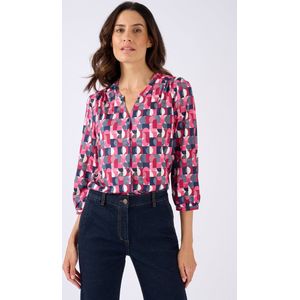 Damart - Overhemdblouse van warm tricot - Dames - Rood - M