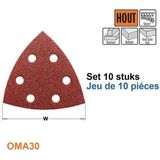 CMT ORANGE TOOLS - OMA30040-X10 - Schuurpapier - Korrel 40 - 10 Stuks - Delta Schuurpapier met Velcro Systeem