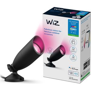 WiZ Grondspot voor Buiten Zwart - Uitbreidingsset - Slimme LED-Verlichting - Gekleurd en Wit Licht - 12V