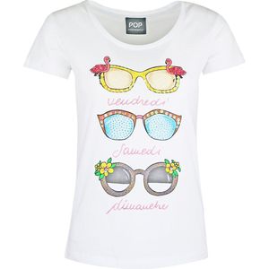 Verysimple • wit t-shirt zonnebrillen • maat L (IT46)