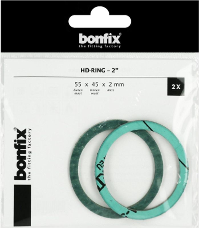 Bonfix - HD-ring - 2 inch - 55 x 45 x 2 mm - 2 stuks