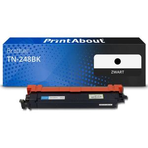 PrintAbout huismerk Toner TN-248BK Zwart geschikt voor Brother