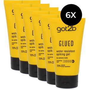 Schwarzkopf Got2B Glued Water Resistant Spiking Gel - 6 x 150 ml