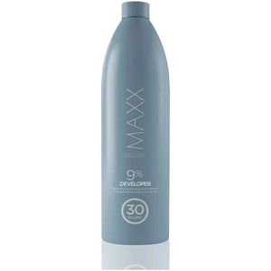 MAXX Deluxe 9% Developer (30 Volume) - Professionele Haarverzorging - Haarverf Activator - Verfbleekmiddel Oxidantiecréme - Geschikt voor donkerblond tot donkerbruin haar - Voor Highlights / Ontkleuren / Intensieve kleurverheldering - 1000 ml