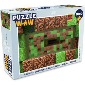 Puzzel Gaming - Blokken - Gamen - Kinderen - Legpuzzel - Puzzel 1000 stukjes volwassenen