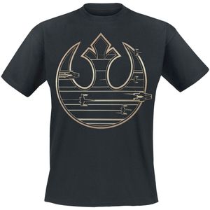 Star Wars Episode - Gold Rebel Logo Heren Jersey - zwart - S
