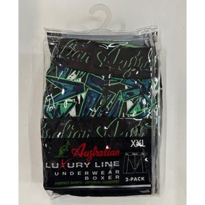 2 stuks Australian Boxershort- Groen Blauw -S