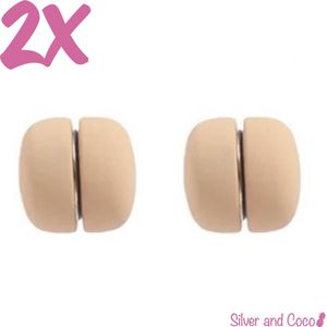 SilverAndCoco® - Hijab Magneten | Magneet voor Hoofddoek | Speld Pin - Nude / Beige (2 stuks)