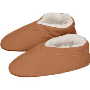 ATTREZZO® Pantoffels Dames - Spaanse Sloffen - Maat 36/37 - Cognac - Heerlijk warm!