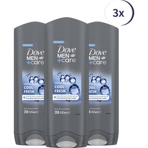 Dove Men Cool Fresh Douchegel - 3 x 250ml - Voordeelverpakking
