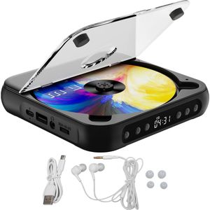 Somstyle Draagbare CD Speler met Bluetooth - EA100 - 3.5 MM Aux - CD / CD-R / CD-RW - Discman - MP3 - Zwart