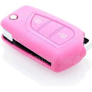 Autosleutel Hoesje geschikt voor Toyota - SleutelCover - Silicone Autosleutel Cover - Sleutelhoesje Roze