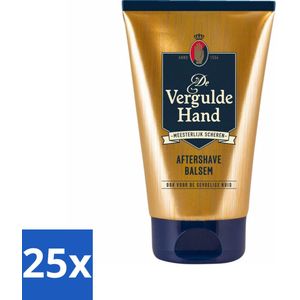 25 x Vergulde Hand Aftershave Balsem 100 ml - Aftershave Balsem - Huidverzorging - Scheren - Gevoelige Huid - Kalmerende Balsem
