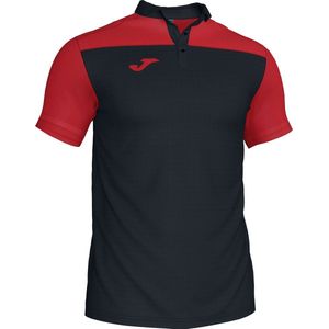 Joma Crew III Polo Kinderen - Zwart / Rood | Maat: XS (164)
