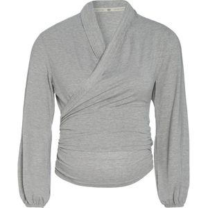 Baby's Only Zwangerschaps wikkeltop Glow - Zwangerschapstop gemaakt uit 96% viscose en 4% elastaan - Positiekleding voor 4 seizoenen - Dusty Grey - S