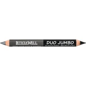 Leticia Well - Duo Jumbo Oogschaduw en Oogpotlood met puntenslijper - Grijs/Zwart - Nummer 03 - 1 stuks