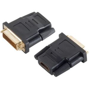 Premium DVI-D Dual Link (m) - HDMI (v) adapter / zwart