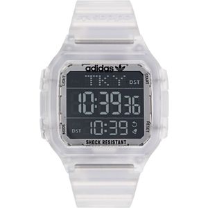 Adidas Originals Originals Street Digital One GMT AOST22049 Horloge - Kunststof - Transparant - Ø 43.5 mm