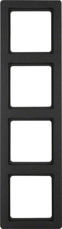 BERKER Q1 Afdekraam 4-voudig antraciet