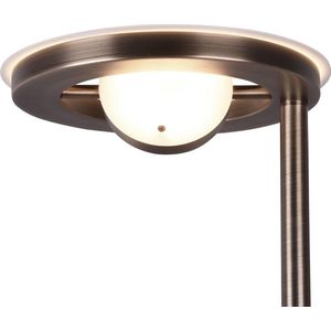 LED Vloerlamp - Trion Barry - 38W - Aanpasbare Kleur - Dimbaar - Rond - Oud Brons - Aluminium