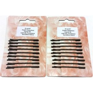 Rojafit Professionele Schuifspeldjes - 5 cm - 2 kaartjes a 9 stuks - Bruin