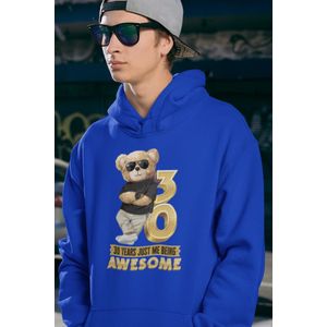 30 Jaar Verjaardag cadeau Hoodie - Blauw Hoodie Mannen - Maat M - Verjaardag Cadeau Mannen - Limited Edition