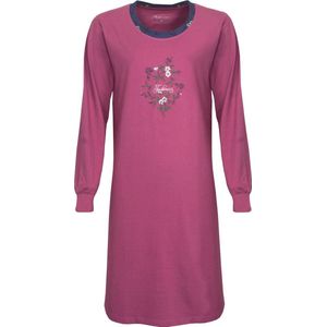 Tenderness Dames Nachthemd - 100% Katoen - Donker Roze - Maat S