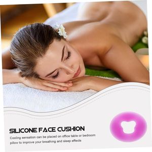 Zeynomax - U-vormig kussen voor gezichtsmassage | Ontspannen slapen | Siliconen pad voor schoonheidssalon en spa | Paars | 1 stuk.