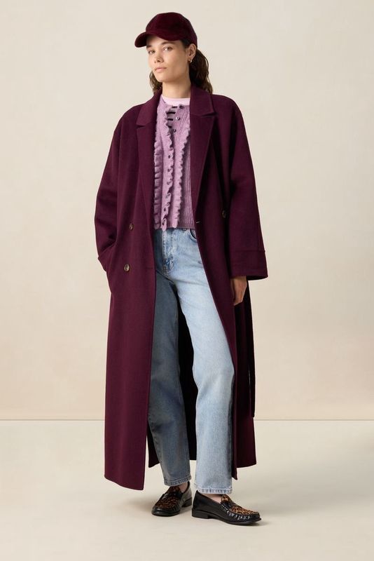 Sissy-Boy - Donkerrode Wollen Jas