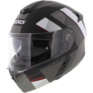 Axxis Storm S SV systeemhelm Diamond mat zwart grijs L - Motorhelm / Scooterhelm