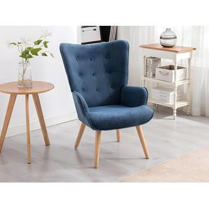 Fauteuil van stof VATELY - Blauw L 69 cm x H 95.5 cm x D 78 cm