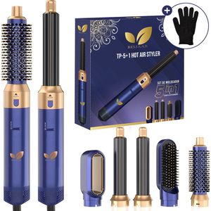 Besjaar multistyler - airstyler - fohnborstels - krulborstel - krultang 5 in 1 - krultang -stijltang - hairwrap - Haardroger met Borstel - Nieuwe Versie 2025