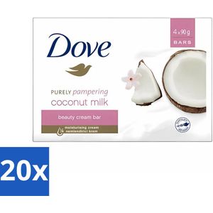 Dove - Zeep - Purely Pampering - Kokos - Zacht en verzorgend - 4 x 100 g - Bulkverpakking - 20 stuks