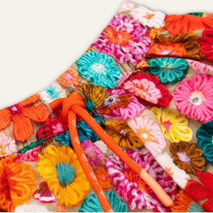 Surround skirt 17 AOP Fluffy flowers Orange: 128/8yr