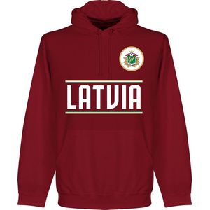 Letland Team Hoodie - Bordeaux Rood - L