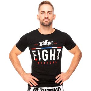 8 Weapons T Shirt The Fight Zwart Muay Thai Bokskleding - S