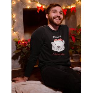 Shirt - Beary christmas - Wurban Wear | Grappige sweater | Leuk cadeau | Unisex sweater | Oversized sweater | Foute kerst trui | Foute kerstkleding | Kerst sweater | Kerst diner | Kersttrui dames | Foute kersttruiendag 2024 | Zwart