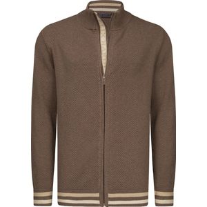 Felix Hardy Gebreid Vest - Cardigan 100% Katoen - Coltrui Heren Bruin - M