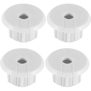 Allecto Plus - Kabelgeleiding set voor Starlink - Muurgat en Meubeldraadgat - Wit - 4 Stuks