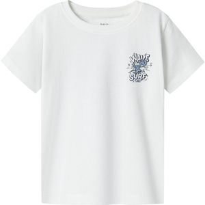 Name it t-shirt jongens - wit - NMMvelix - maat 110