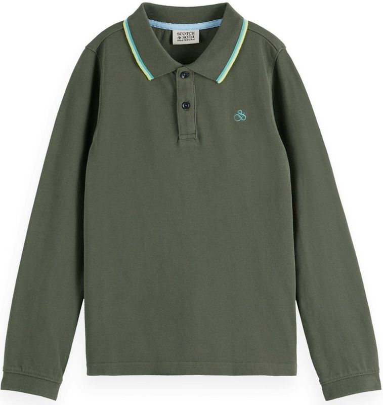 Scotch & Soda Pique Lange Mouw Poloshirt