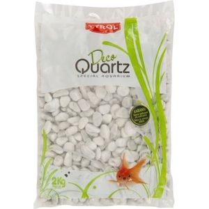 TYROL Gelakt grind voor aquarium - Alle soorten vis en water - Wit - zak 2 kg